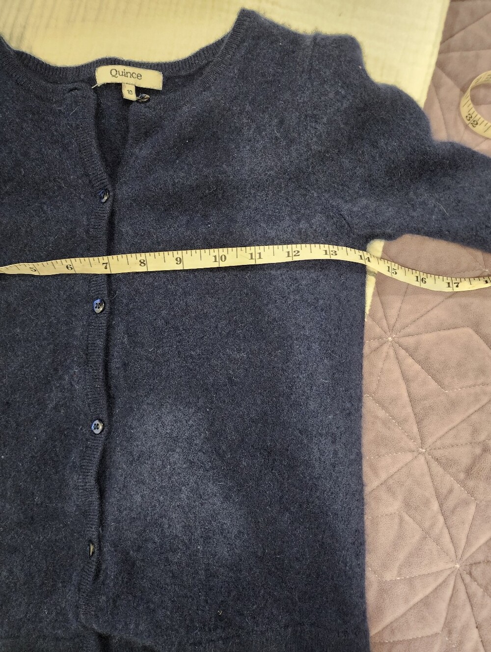 Quince Kids Washable Cashmere Cardigan Navy Button Front Knit Luxury Unisex - Picture 5 of 11